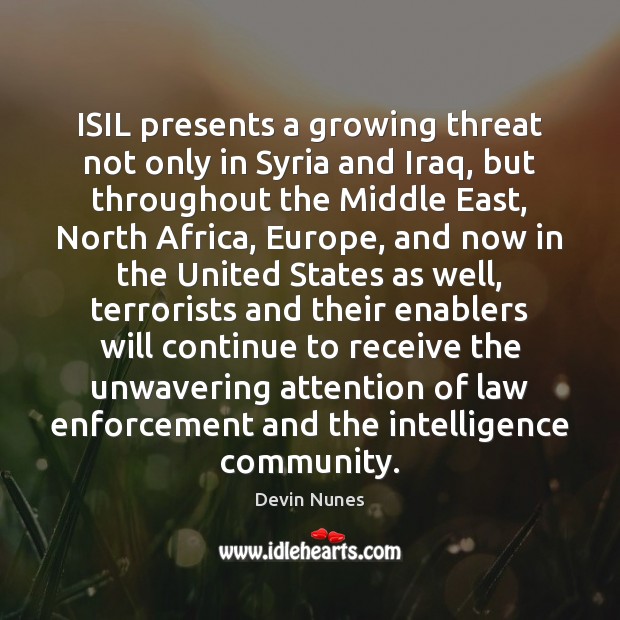 ISIL presents a growing threat not only in Syria and Iraq, but Image