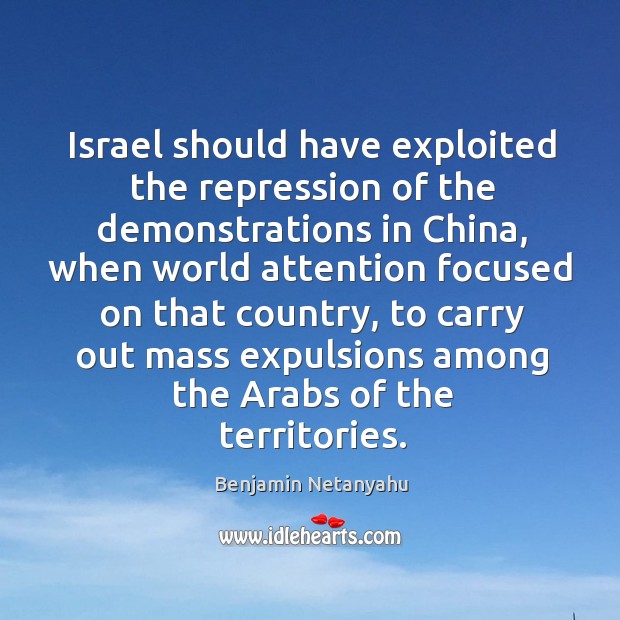 Israel should have exploited the repression of the demonstrations in China, when Image