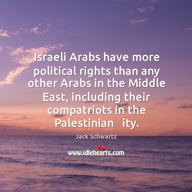 Israeli arabs have more political rights than any other arabs in the middle east 
