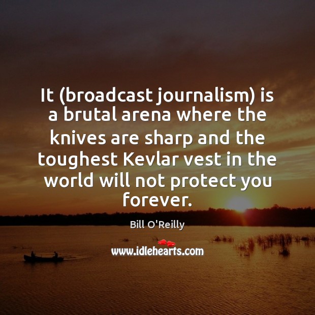 It (broadcast journalism) is a brutal arena where the knives are sharp Image