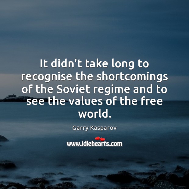 It didn’t take long to recognise the shortcomings of the Soviet regime Image