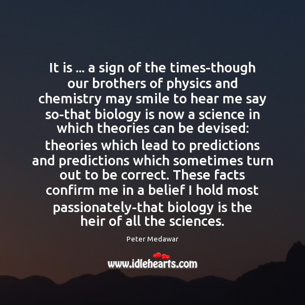 It is … a sign of the times-though our brothers of physics and Image