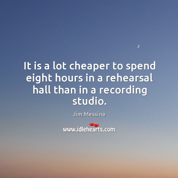 It is a lot cheaper to spend eight hours in a rehearsal hall than in a recording studio. Image