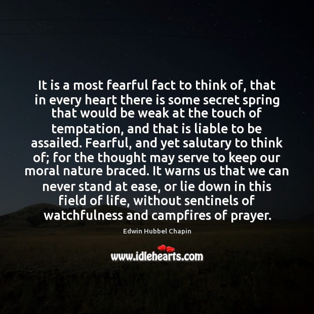 It is a most fearful fact to think of, that in every Edwin Hubbel Chapin Picture Quote