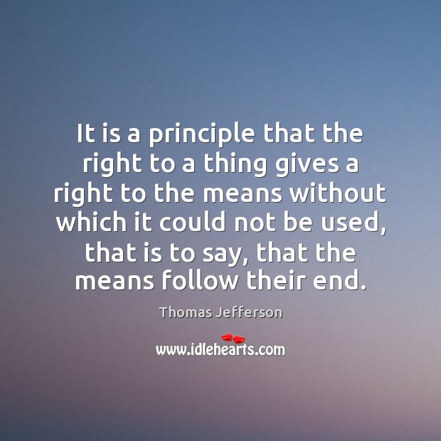 It is a principle that the right to a thing gives a Image