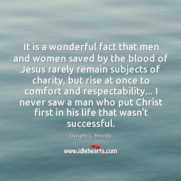It is a wonderful fact that men and women saved by the Dwight L. Moody Picture Quote