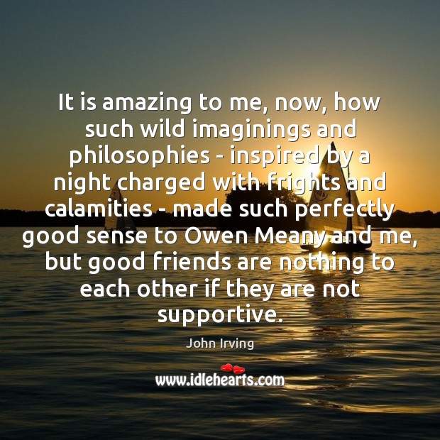 It is amazing to me, now, how such wild imaginings and philosophies Friendship Quotes Image