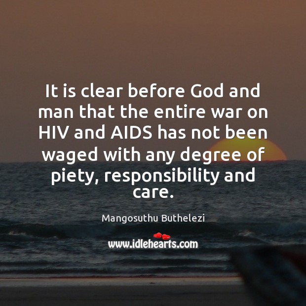 It is clear before God and man that the entire war on Image