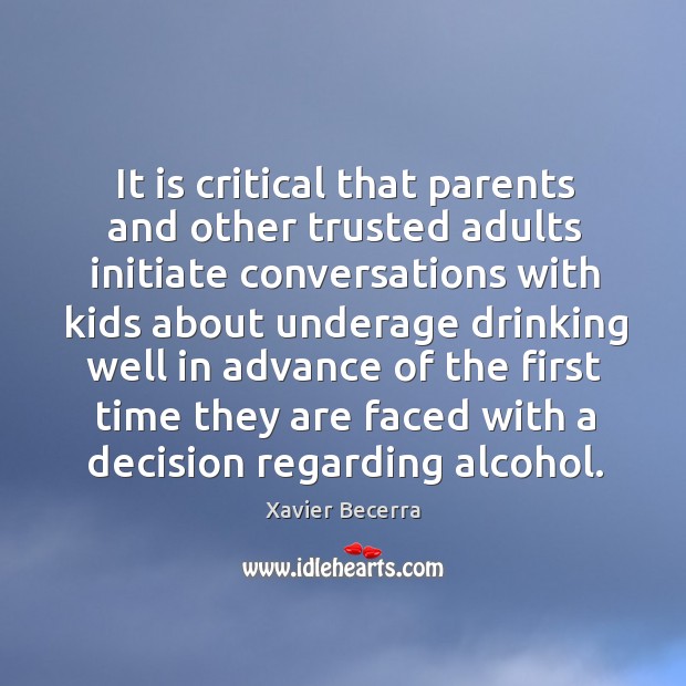 It is critical that parents and other trusted adults initiate conversations with kids about Image