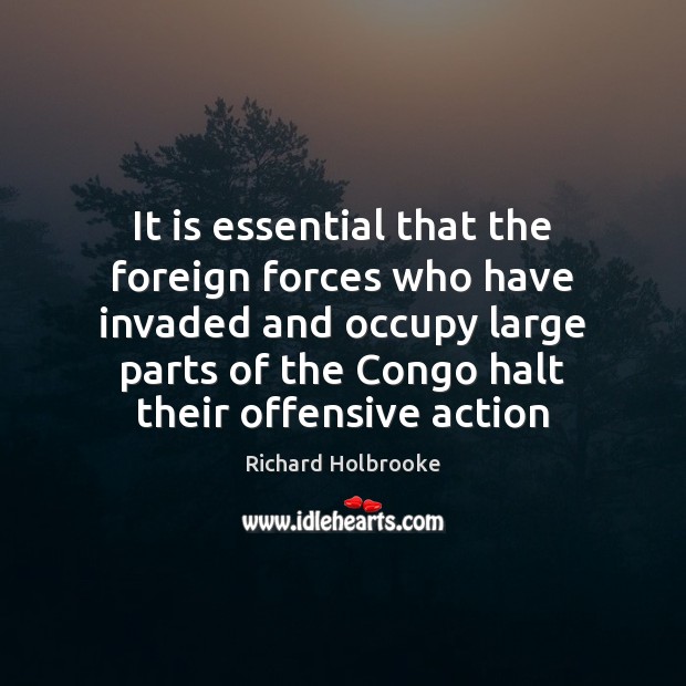 It is essential that the foreign forces who have invaded and occupy Offensive Quotes Image
