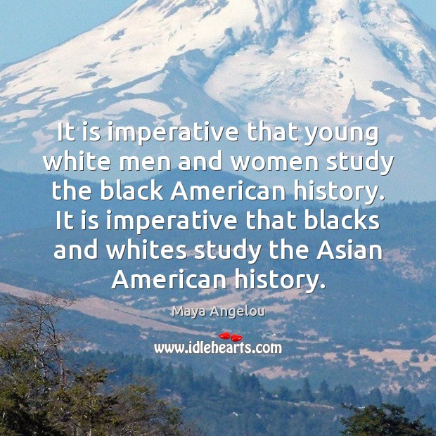 It is imperative that young white men and women study the black Image