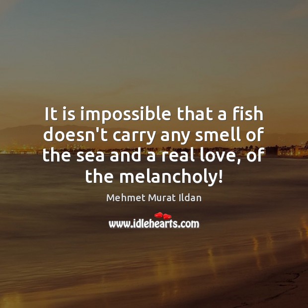 It is impossible that a fish doesn’t carry any smell of the Image