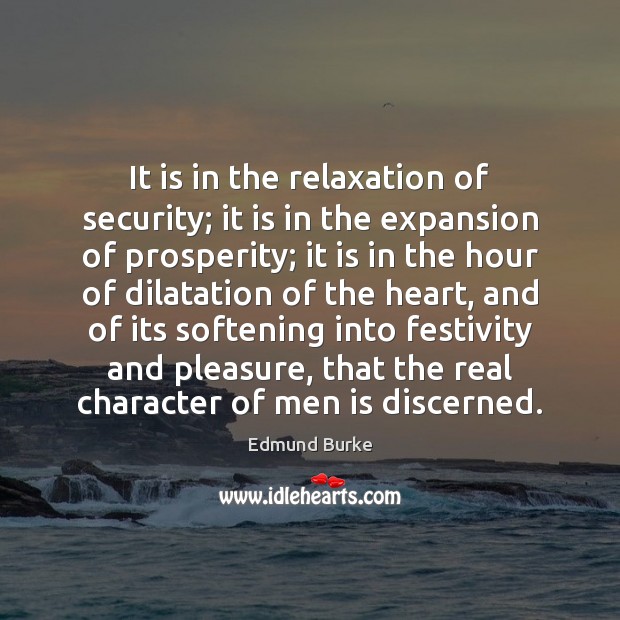 It is in the relaxation of security; it is in the expansion Image