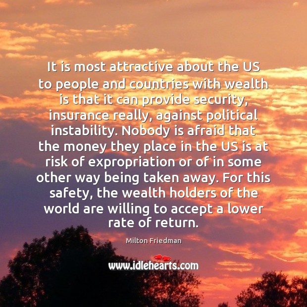 It is most attractive about the US to people and countries with 
