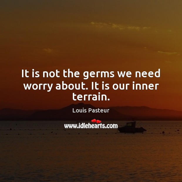 It is not the germs we need worry about. It is our inner terrain. Image