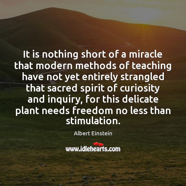 It is nothing short of a miracle that modern methods of teaching Image
