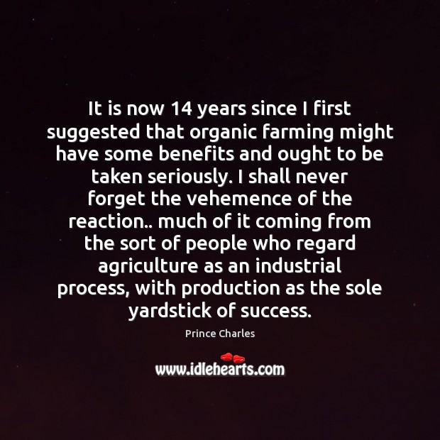 It is now 14 years since I first suggested that organic farming might Image