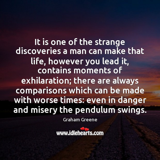 It is one of the strange discoveries a man can make that Graham Greene Picture Quote