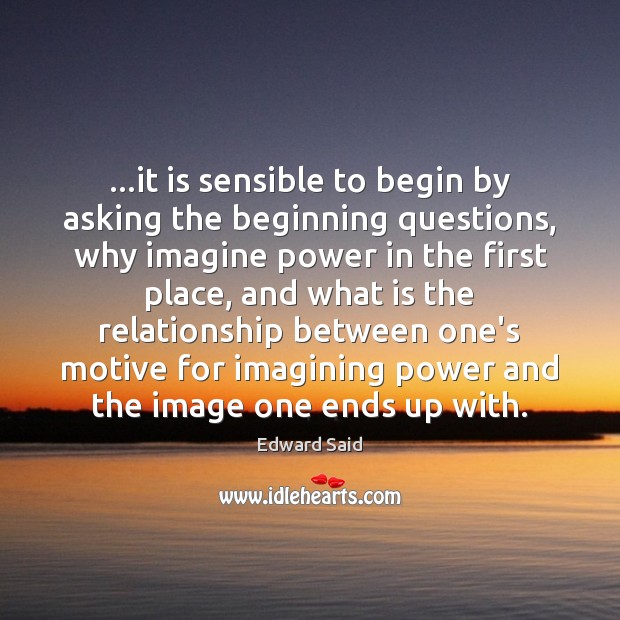 …it is sensible to begin by asking the beginning questions, why imagine Image