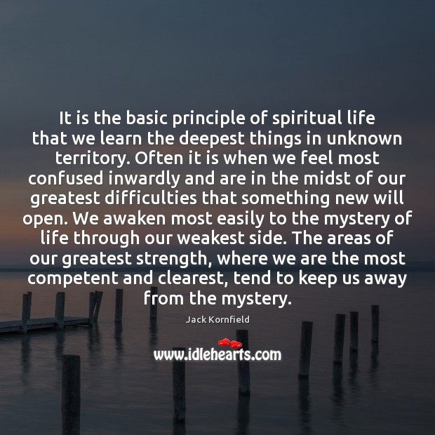 It is the basic principle of spiritual life that we learn the Image