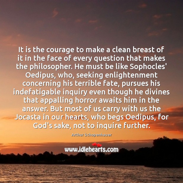 It is the courage to make a clean breast of it in Image