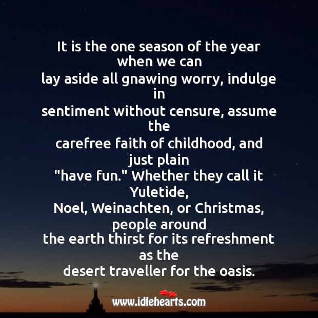 It is the one season of the year Christmas Quotes Image