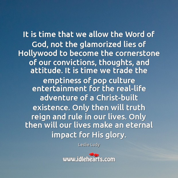 It is time that we allow the Word of God, not the Image