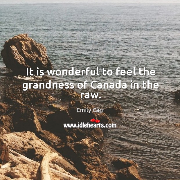 It is wonderful to feel the grandness of canada in the raw. Image