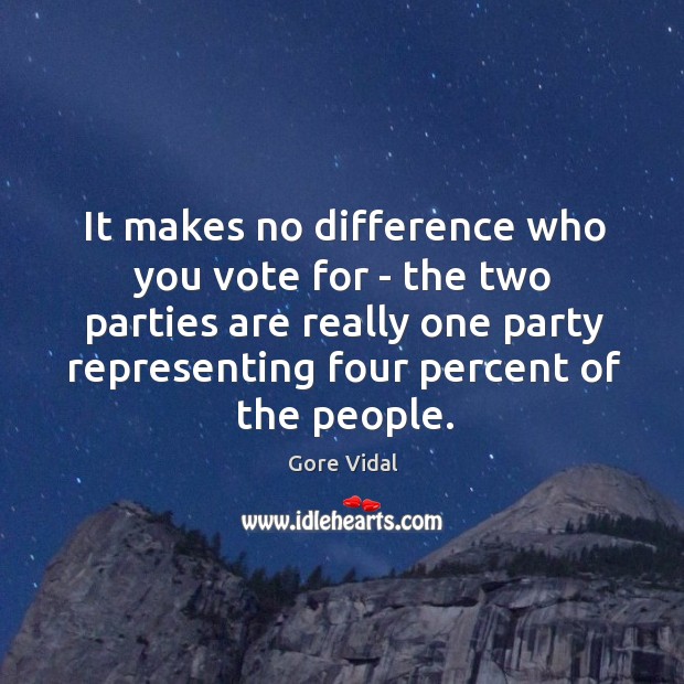 It makes no difference who you vote for – the two parties Image