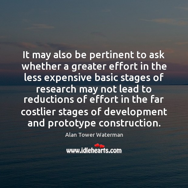 It may also be pertinent to ask whether a greater effort in 