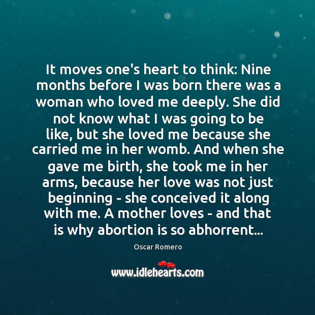 It moves one’s heart to think: Nine months before I was born Image