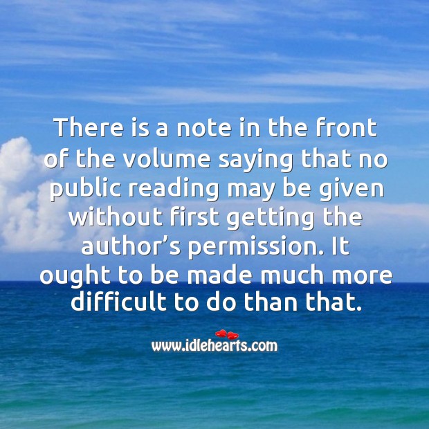 It ought to be made much more difficult to do than that. Image