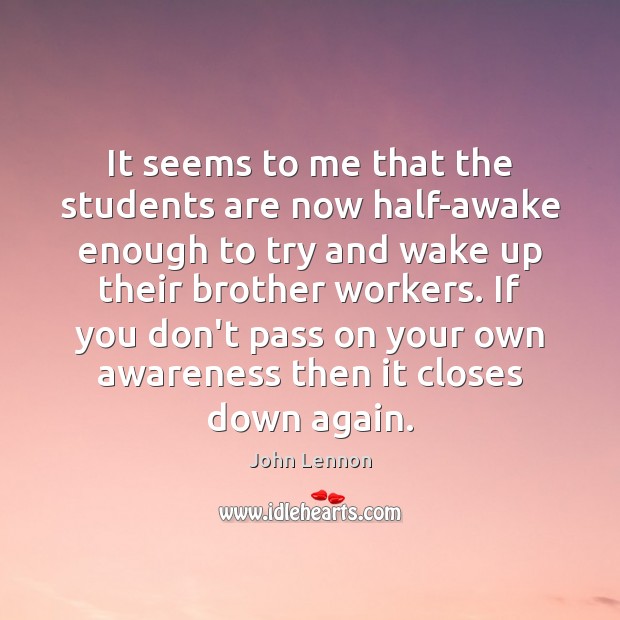 It seems to me that the students are now half-awake enough to Image