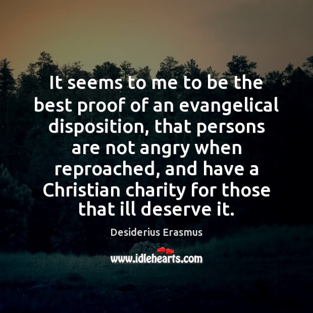 It seems to me to be the best proof of an evangelical Image