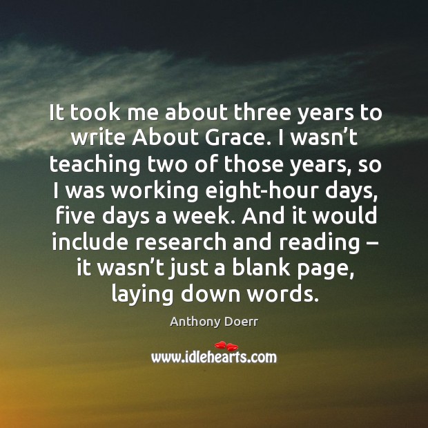 It took me about three years to write about grace. I wasn’t teaching two of those years Image