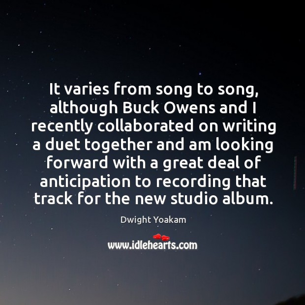 It varies from song to song, although buck owens Image