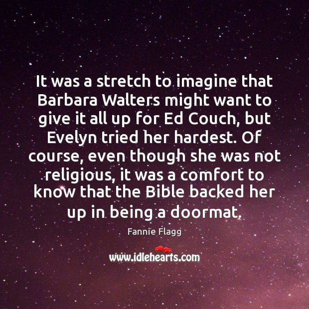 It was a stretch to imagine that Barbara Walters might want to Image