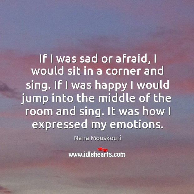 It was how I expressed my emotions. Afraid Quotes Image