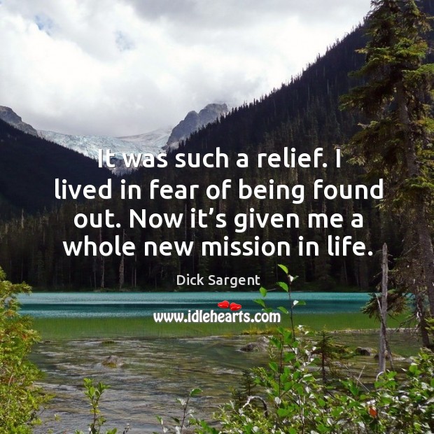 It was such a relief. I lived in fear of being found out. Now it’s given me a whole new mission in life. Image