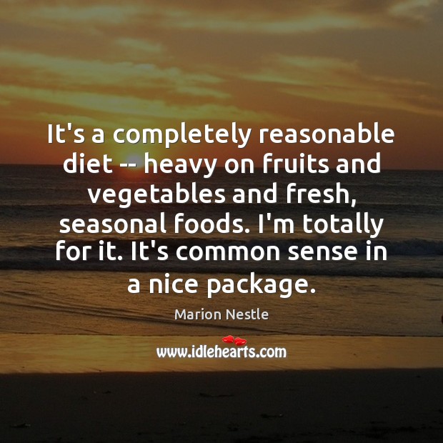 It’s a completely reasonable diet — heavy on fruits and vegetables and Image
