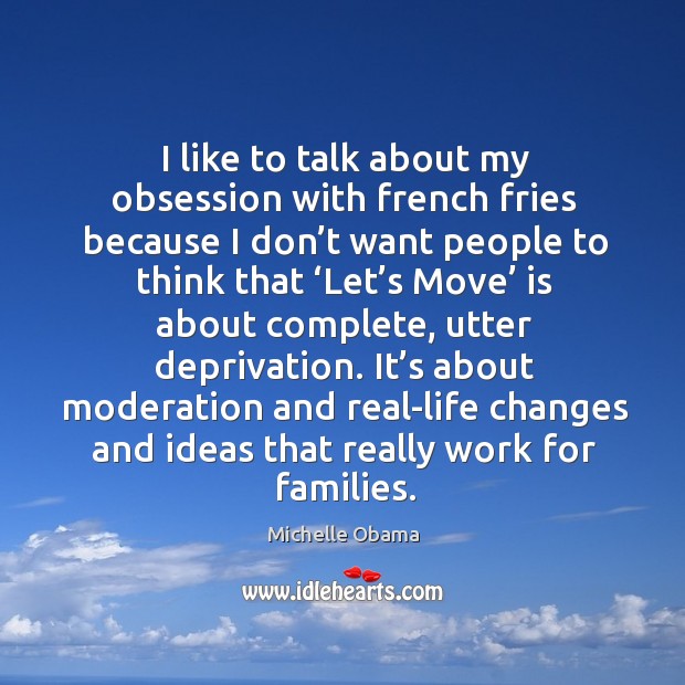 It’s about moderation and real-life changes and ideas that really work for families. Image