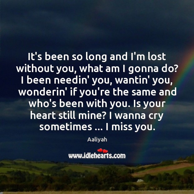 It’s been so long and I’m lost without you, what am I Miss You Quotes Image