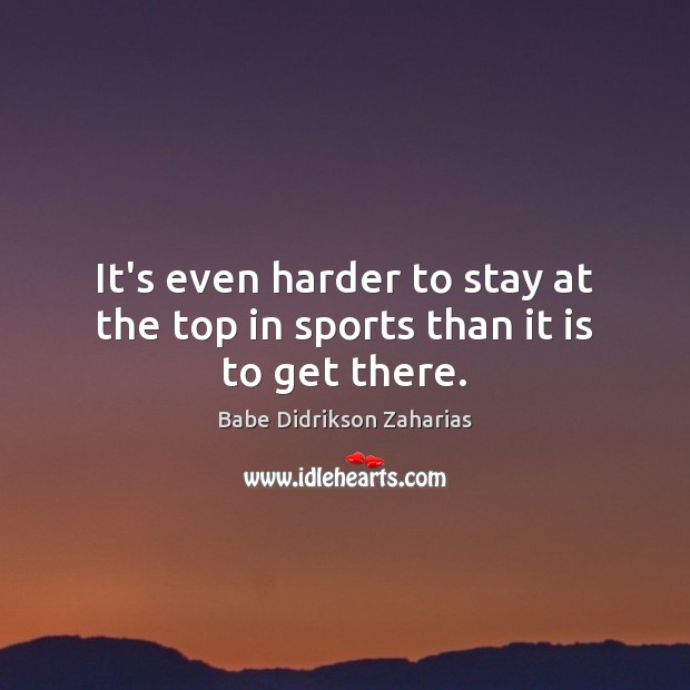 It’s even harder to stay at the top in sports than it is to get there. Image