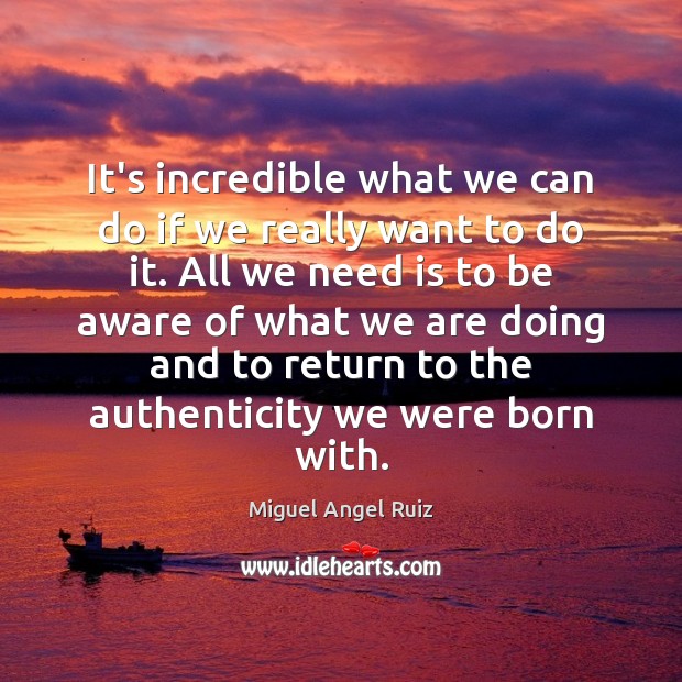 It’s incredible what we can do if we really want to do Miguel Angel Ruiz Picture Quote