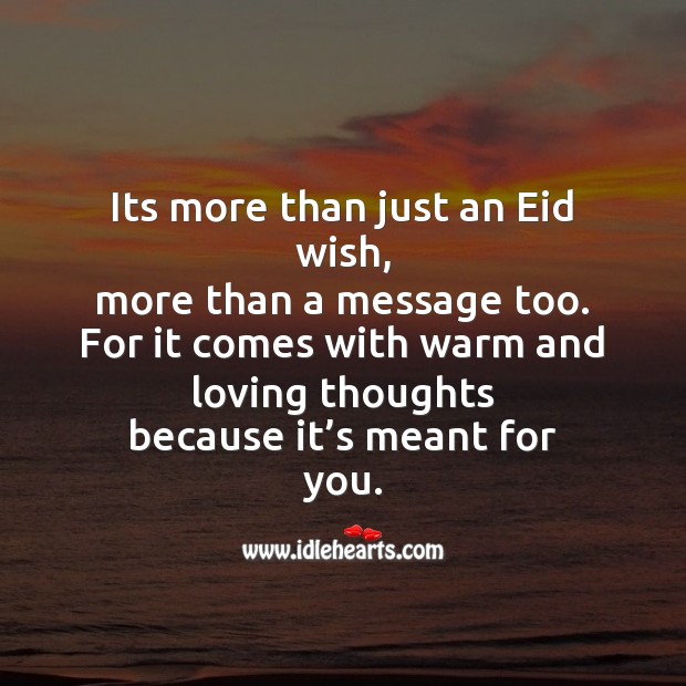 Its more than just an eid wish Image