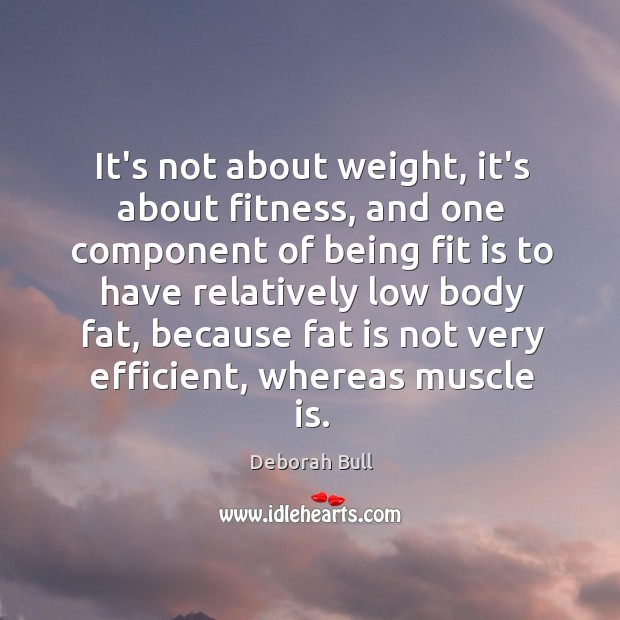 It’s not about weight, it’s about fitness, and one component of being Fitness Quotes Image