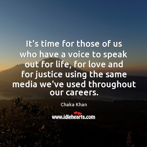It’s time for those of us who have a voice to speak Image