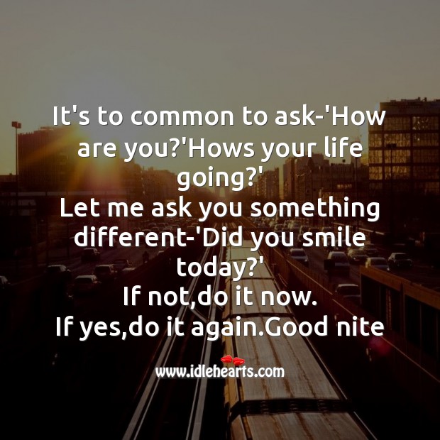 It’s to common to ask-‘how are you? Good Night Messages Image
