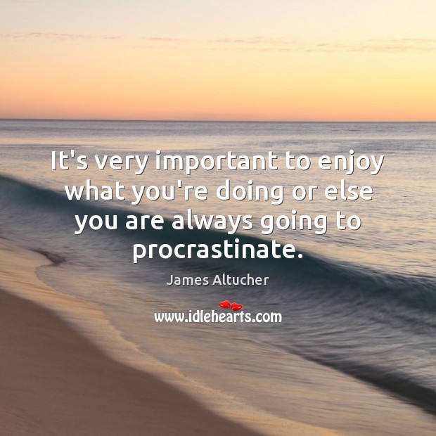 It’s very important to enjoy what you’re doing or else you are James Altucher Picture Quote