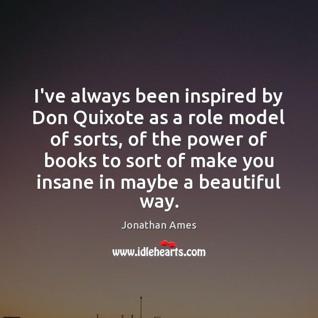 I’ve always been inspired by Don Quixote as a role model of Image